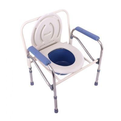 New Powder Coated Brother Medical Commode with Wheels Chair Bme668