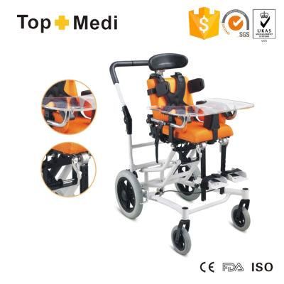 Rehabilitation Pediatric Adjustable Height Reclining High Back Manual Children Baby Wheelchair