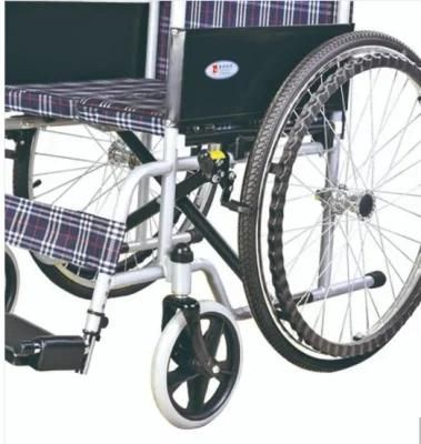 Economic Folding Manual Wheelchair with Chrome Frame High Quality