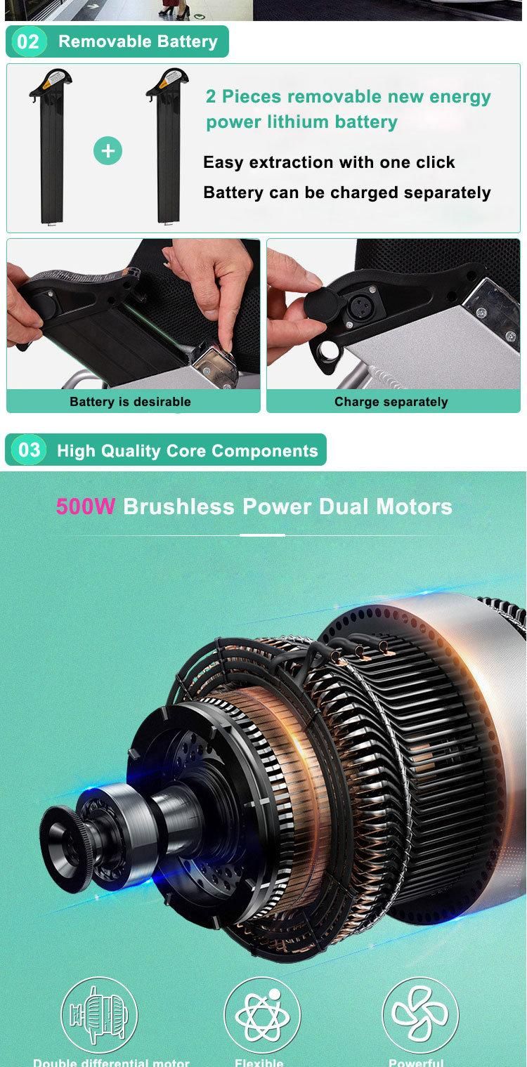 Hot Selling Electronic Wheelchair Lightweight Electric Wheelchair for Disabled People