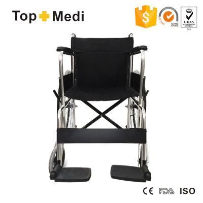 Non-Tilted Non-Customized Topmedi China Manual Wheelchair Lightweight Wheelchairs for Sale