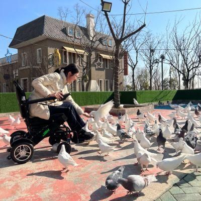 Lightweight Mobility Aid Motorized Folding Electric Wheelchair Power Wheel Chair