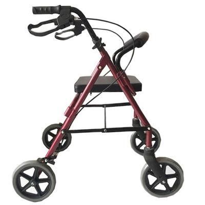 Hot Sales 8 Inch PVC Wheels Adjustable Modern Aluminum Rollator with Seat