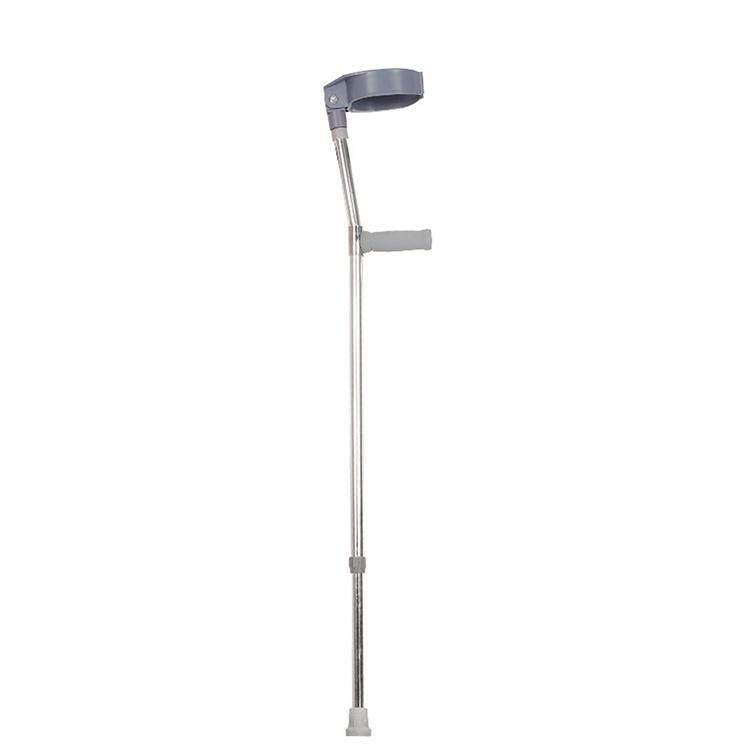 Height Adjustable Lightweight Elbow Underarm Crutch Aluminum Cane Walking Stick with Handle for Disabled