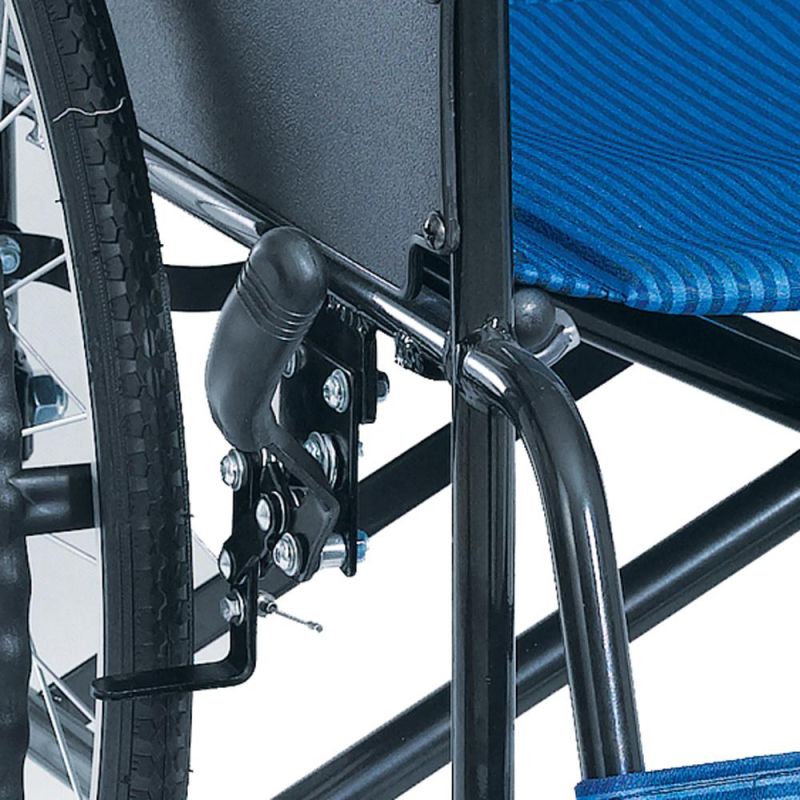 Manual Medical Portable Folding Wheelchair with Double Cross Bar