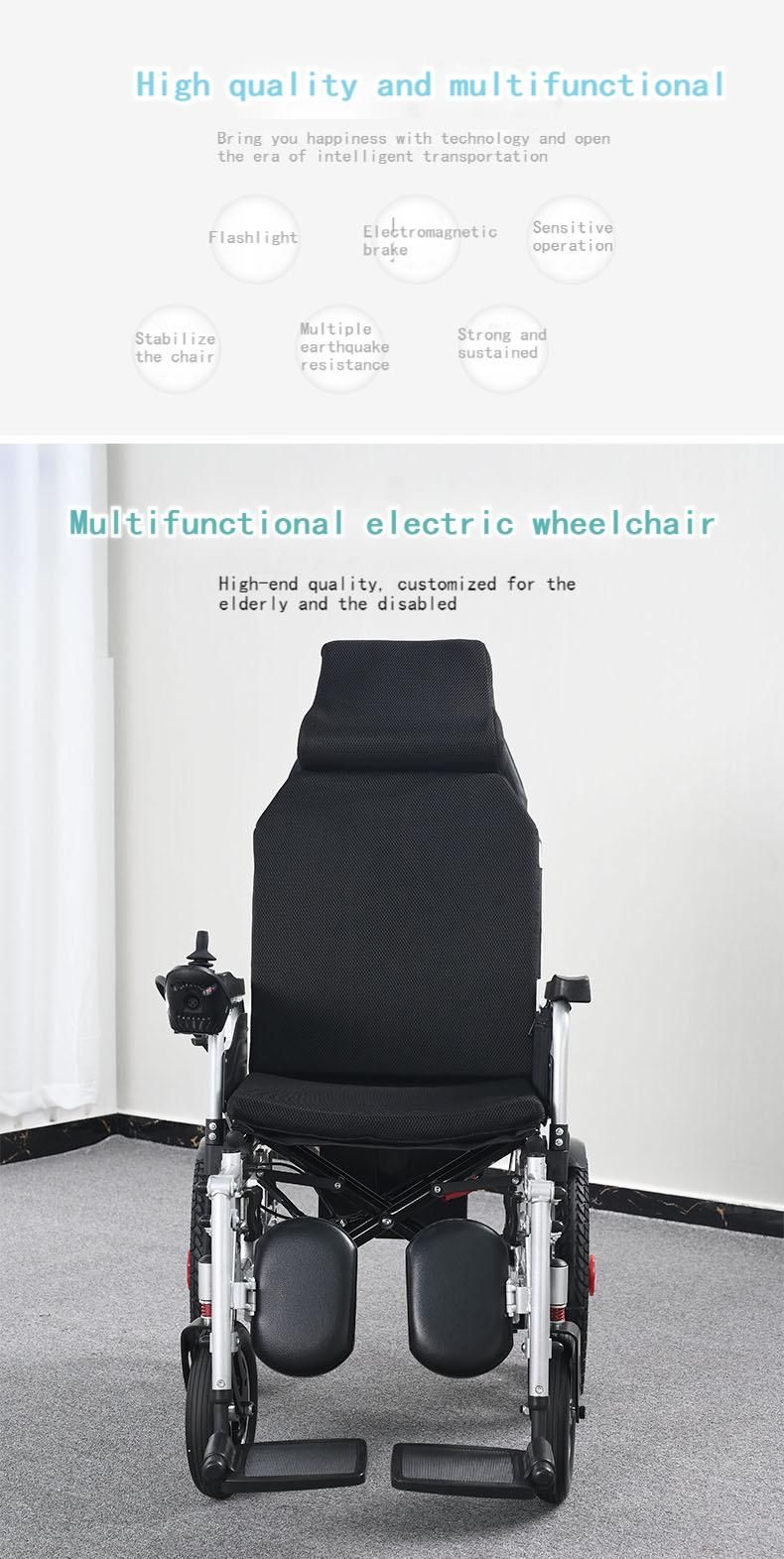 CE Certificate Automatic Folding Aluminum Frame Newest Electric Power Wheelchair