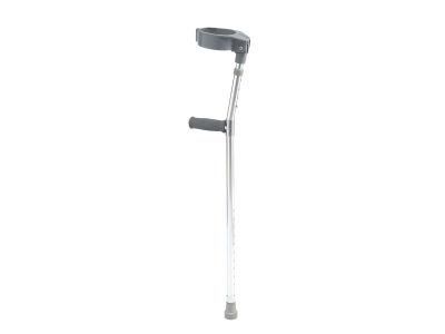 Thick and Bold Silver Hot Selling Easy Carry Easy Fold Aluminum Lightweight Elbow Under Arm Crutch Adjustable Height Walking Stick for Elder