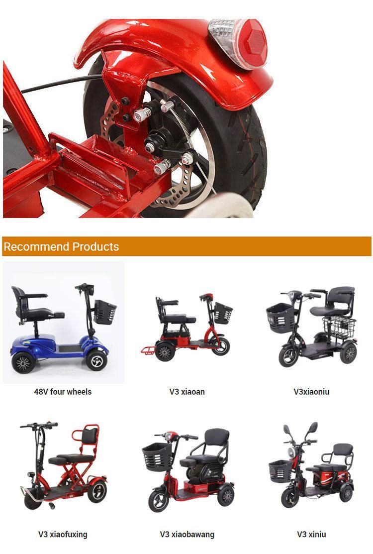 Cheap Four Wheels Folding Disabled Electric Mobility Scooter with Single Seat