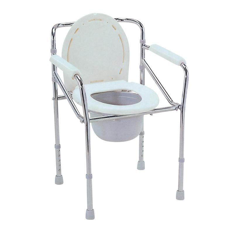 Cheapest Adjustable Foldable Steel Aluminum Disabled Commode Chair Manufacturer