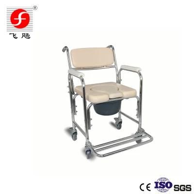 Medical Aluminum Handicapped Bath Toilet Chair Commode