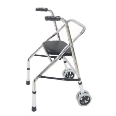 Lightweight Aluminium Frame Rolling Wheeled Orthopedic Walker with Seat