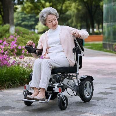 Disabled Easy Folding Powered Electric Wheelchair with Lithium Battery