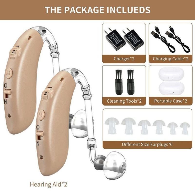 USB Rechargeable Cic Mini Hearing Aid for Hearing Loss (BME-22 T)