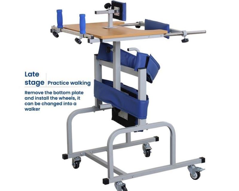 Adult Walking Aid Training Standing Frame with Wheels Walker