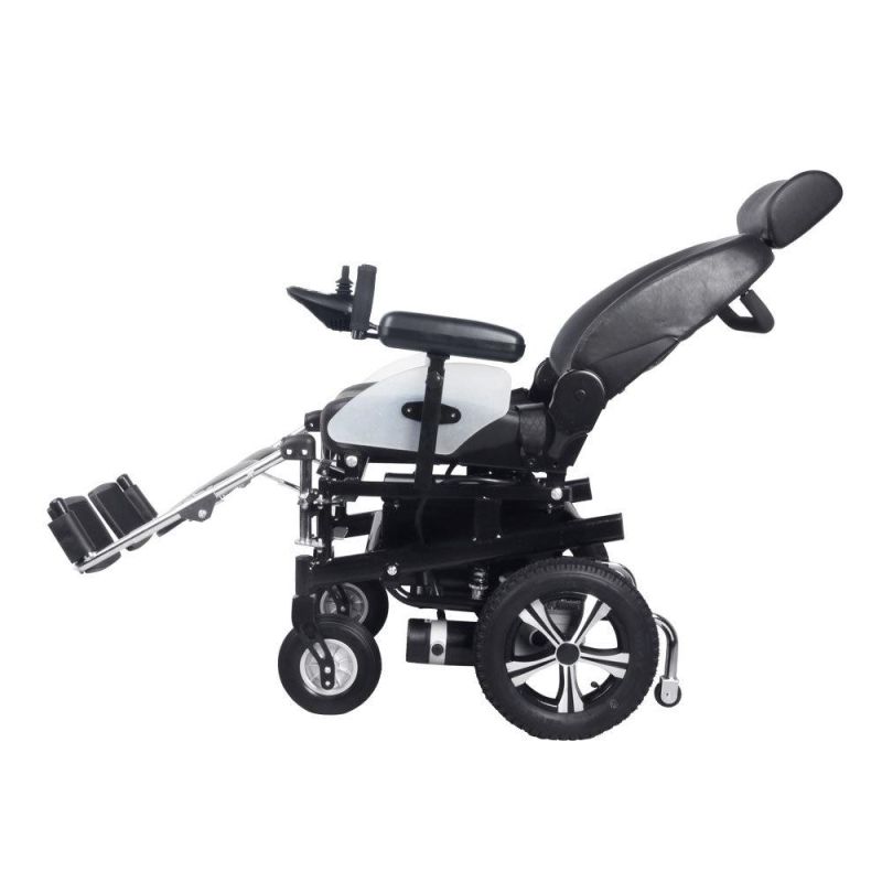 Luxury Seat Electric Wheelchair with Elevating Footrest