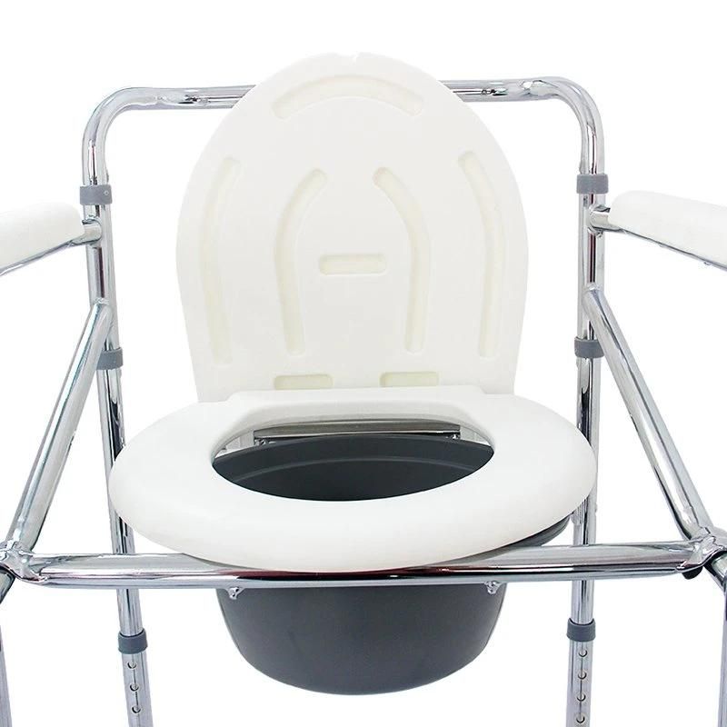 Mn-Dby001 Health Care Equipment Disabled Toilet Commode Chair with Wheels