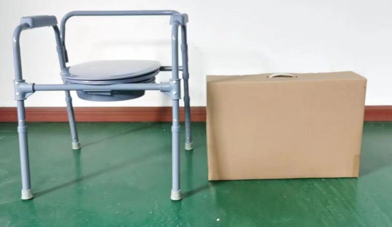 New Powder Coated Brother Medical for Elderly Reclining Commode Toilet Chair Hot Bme668