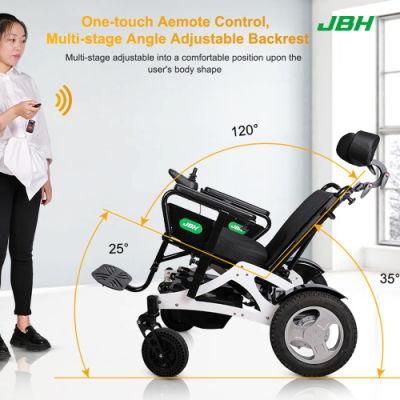 One-Touch Aemote Control Multi-Stage Angle Adjustable Backrest D17 Electric Wheelchair