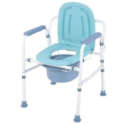 Powder Coated Customized Brother Medical Commode for Elderly Reclining Toilet Chair