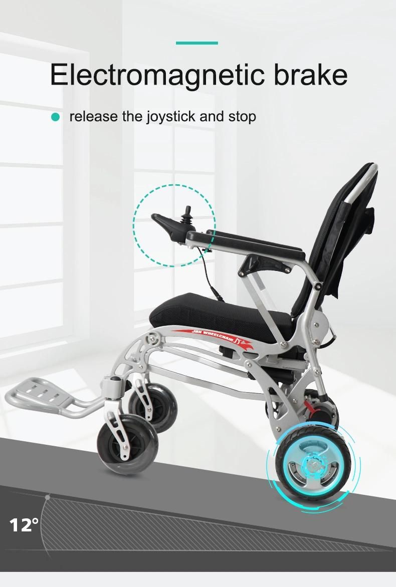 CE & FDA Aluminum Alloy Light Folding Electric Power Wheelchair for The Elderly