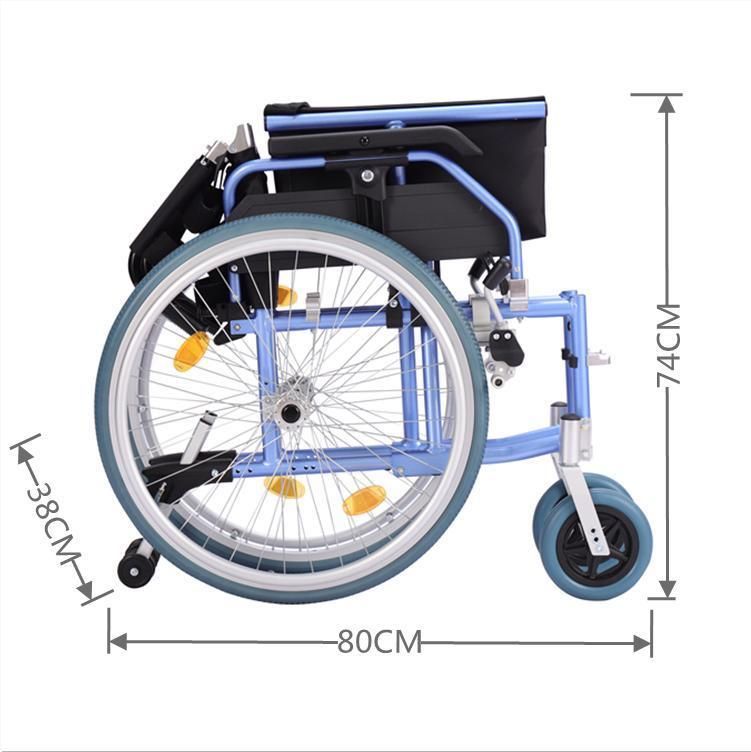 Medical Equipment Lightweight Aluminum Hospital Manual Wheel Chair for Elderly