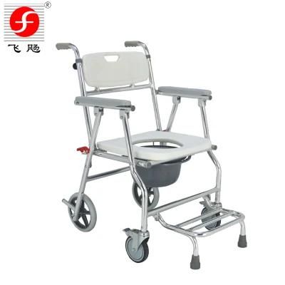 Elderly Portable Plastic Chair Aluminum Potty Toilet with Commode