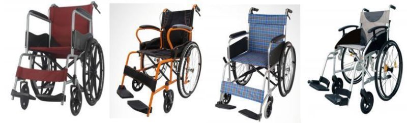 Wheel Chair Folding Aluminum Steel Wheelchair for Elderly and Disabled Adults with Cheaper Price