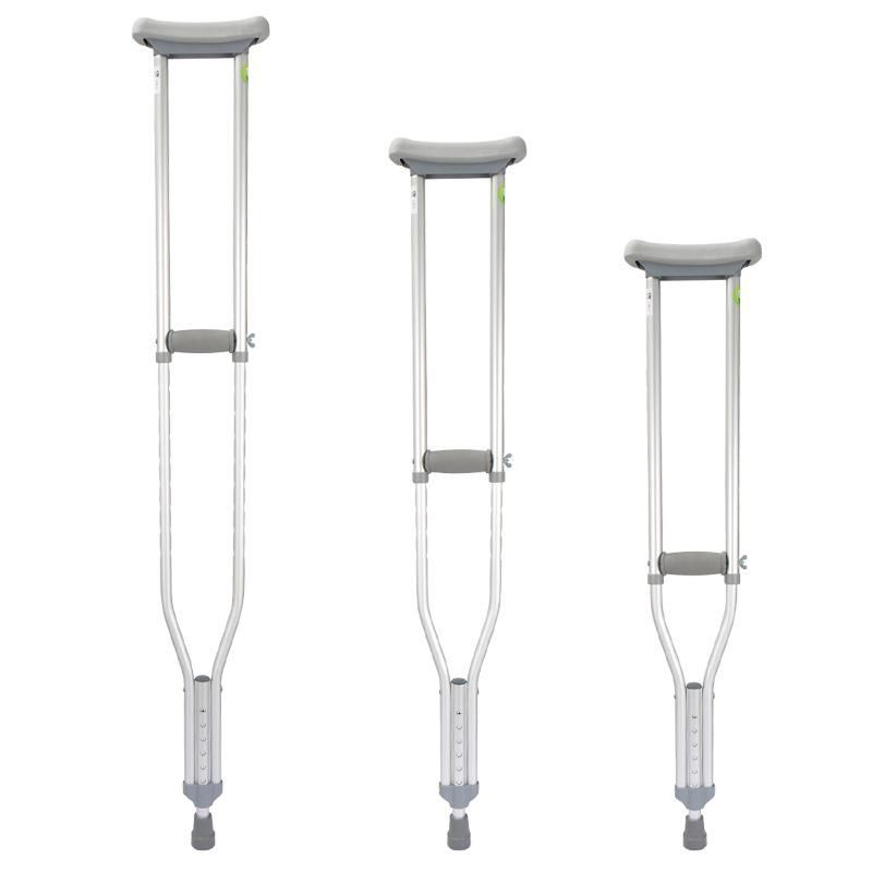 Adults Kids Elbow Aluminum Crutches with Anti Slip Rubber