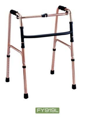 Height Adjustment Foldable Bronze Aluminum Walker