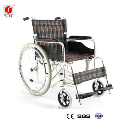 Health Care Folding Manual Lightweight Hospital Used Steel Wheelchair for Sale