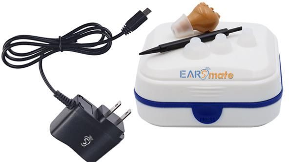 Ear Hearing Aid Earsmate Rechargeable Hearing Device in The Ear Canal