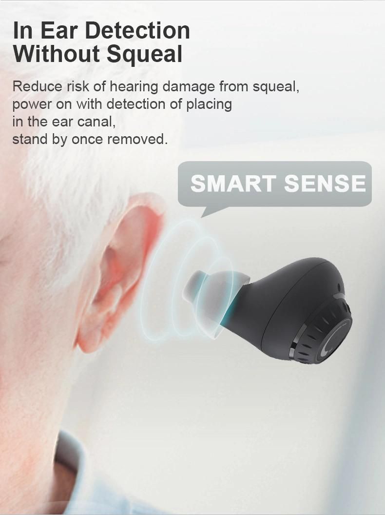 Rechargeable Hearing Aids Black&White Type