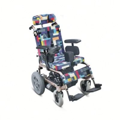 Electric Motor Powered Wheelchairs Manually Power Wheelchair Steel Backrest Transport for Children Ultra Lightweight