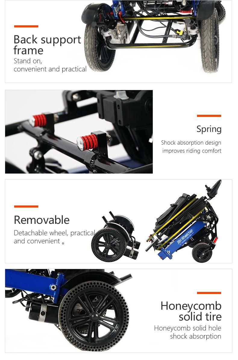 Jbh Hot Selling Comfortable Seating Electric Power Wheelchair with Lithium Battery