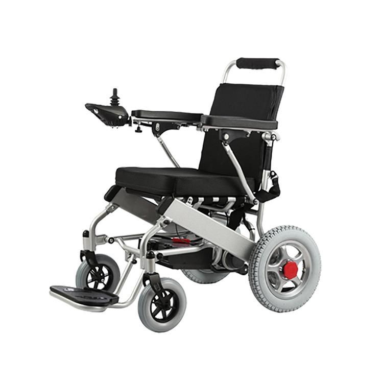 Tew007D Lightweight Foldable Silver and Gray Electric Wheelchair for Disabled