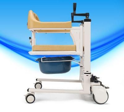 Multifunction Detachable Footrest Toilet Commode Chairs Transference Lift for Disabled
