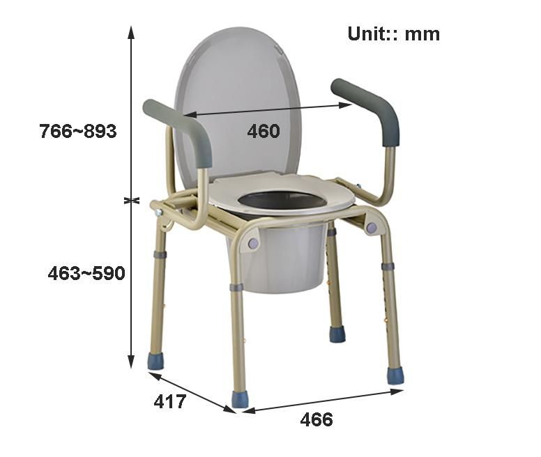 Commoda Chair Steel Drop-Arm Commode