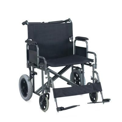 Topmedi Best Seller Economical Steel Frame Wheelchair for Handicapped