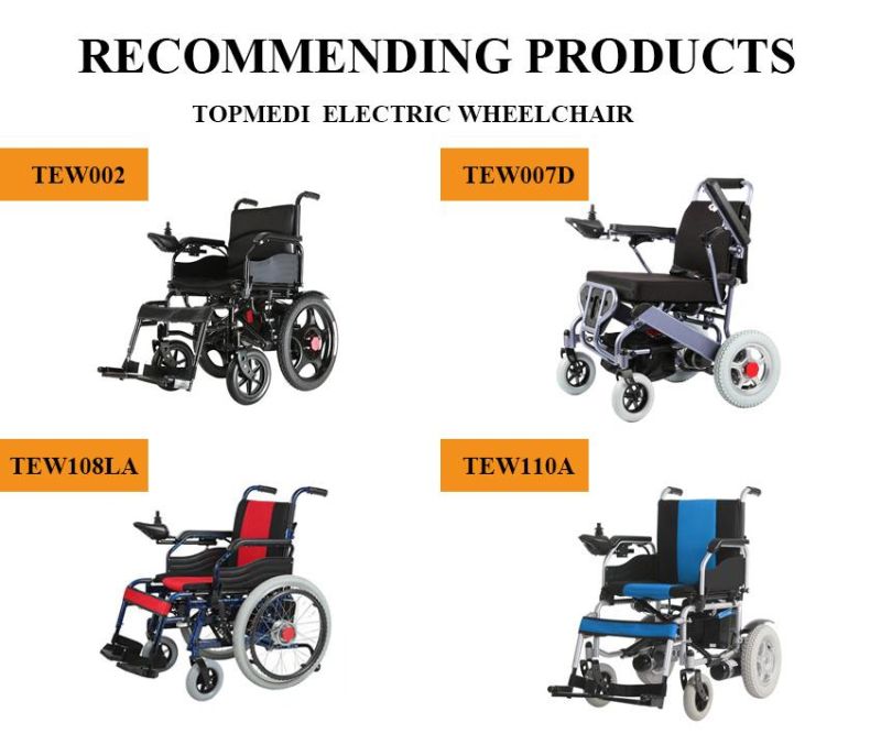 2020 Topmedi Lightweight Folding Electric Wheelchair for Elderly Disabled