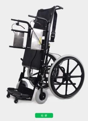 Topmedi Rehabilitation Therapy Supplies Manual Standing Wheelchairs for Paraplegia