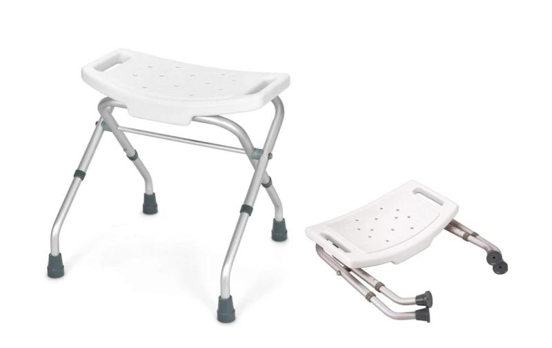 Commode Chair - Aluminum Folding Shower Chair Foldiong Shower Stool