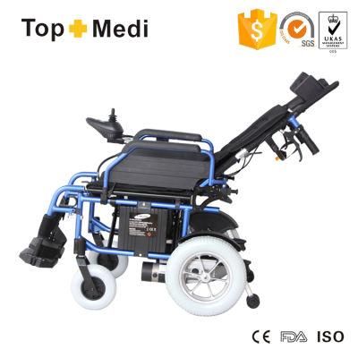 Medical Hospital Equipment Folding Reclining Electric Wheelchair for Disabled