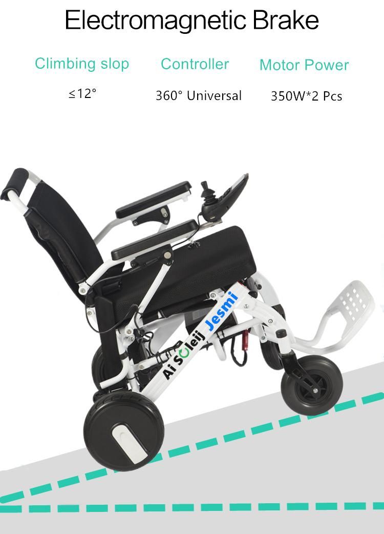 10 Inch Motor Wheel Folded Portable Electric Wheelchair