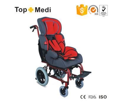 Topmedi Aluminum Reclining High Back Cerebral Palsy Children Wheelchair