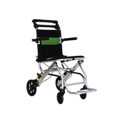 Medical Device Lightweight Manual Transport Aluminum Folding Wheelchair for Elderly