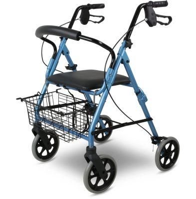 Rollator Walker Folding Aluminum Walkers with Busket for Older Adults