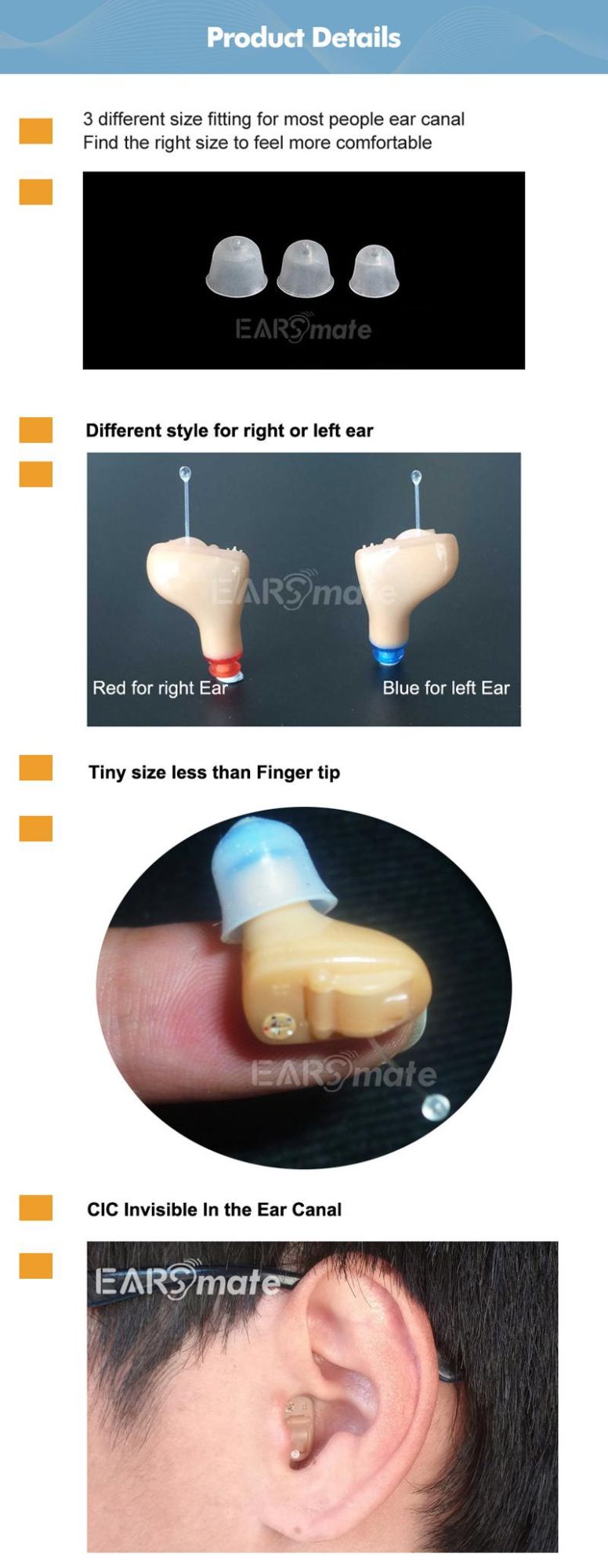 Best Invisible Cic Hearing Aid Hidden in Ears