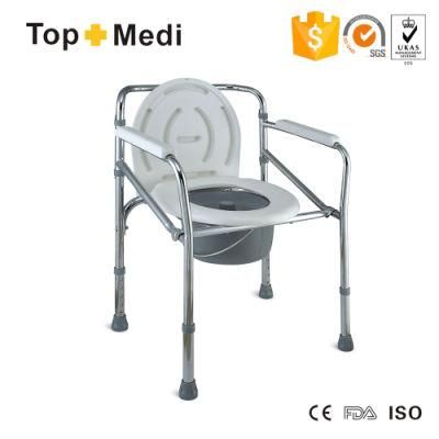 Topmedi Wholesale Price Commode Chair Home Used Folding Toilet Chair Elderly