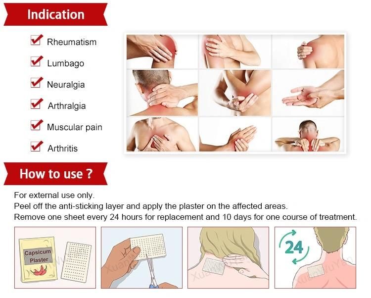 Medical Adhesive Sciatica Pain Relieving Porous Capsicum Perforated Plaster