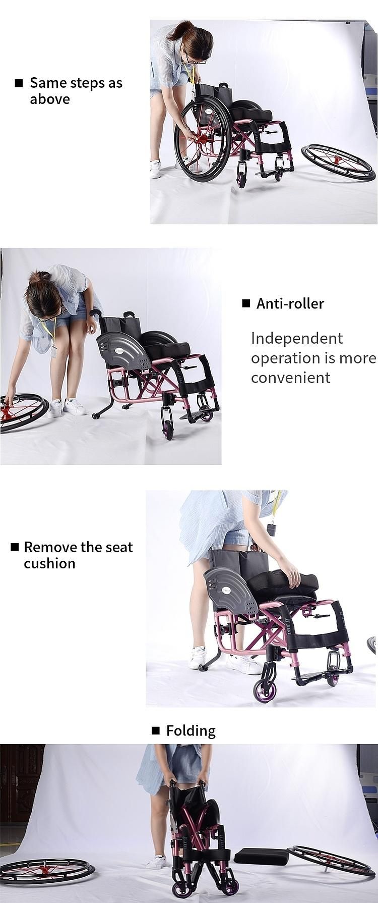 Lower Price High Quality Ultralight Folding Aluminum Active Sport Manual Wheelchair